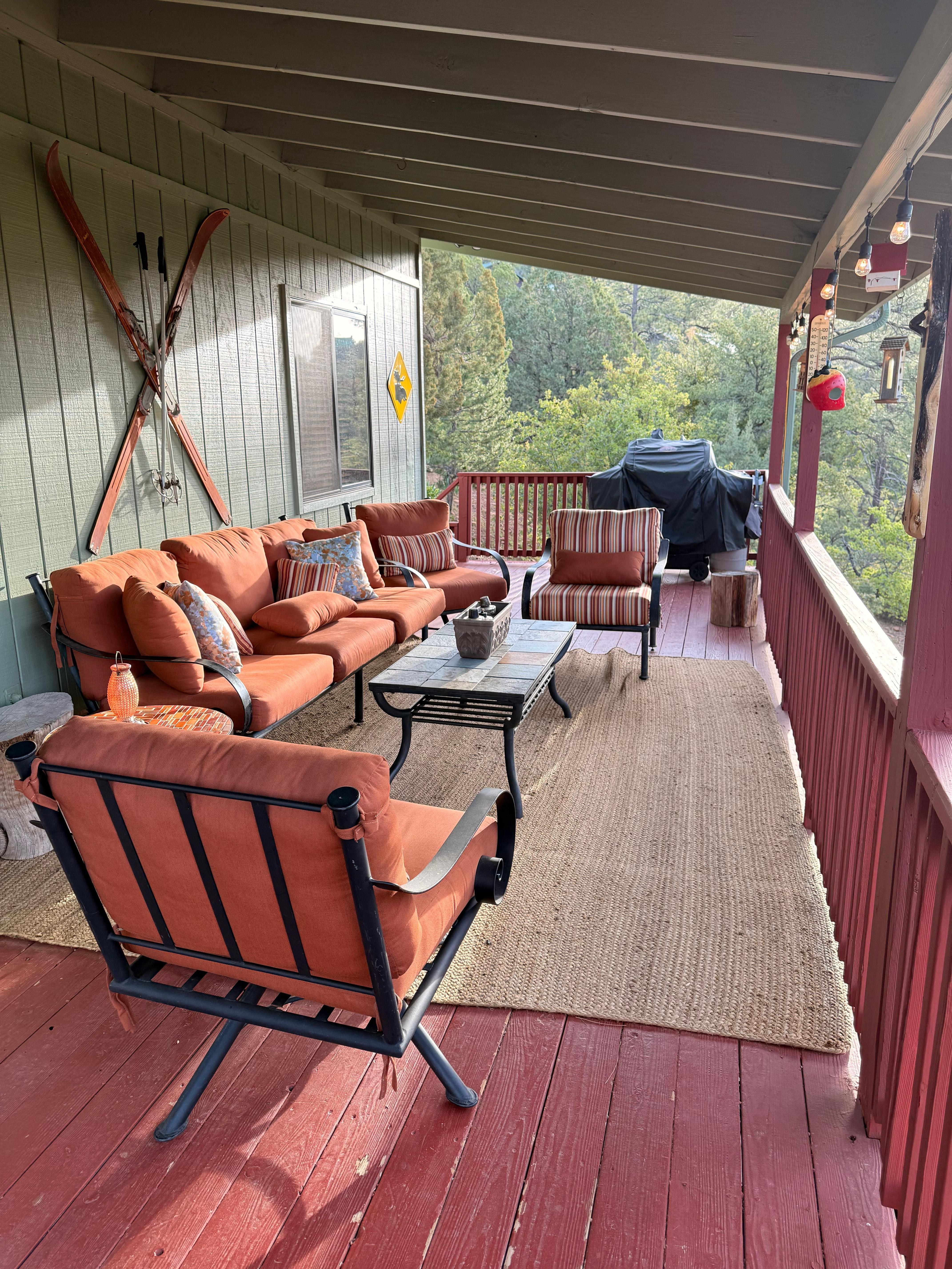 Relaxing porch seating