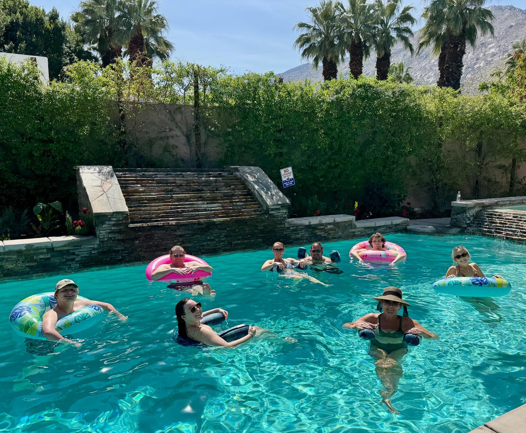 Unseasonably warm temps called for long days in the pool!