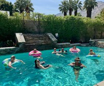 Unseasonably warm temps called for long days in the pool!