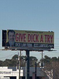 Billboard near the hotel.