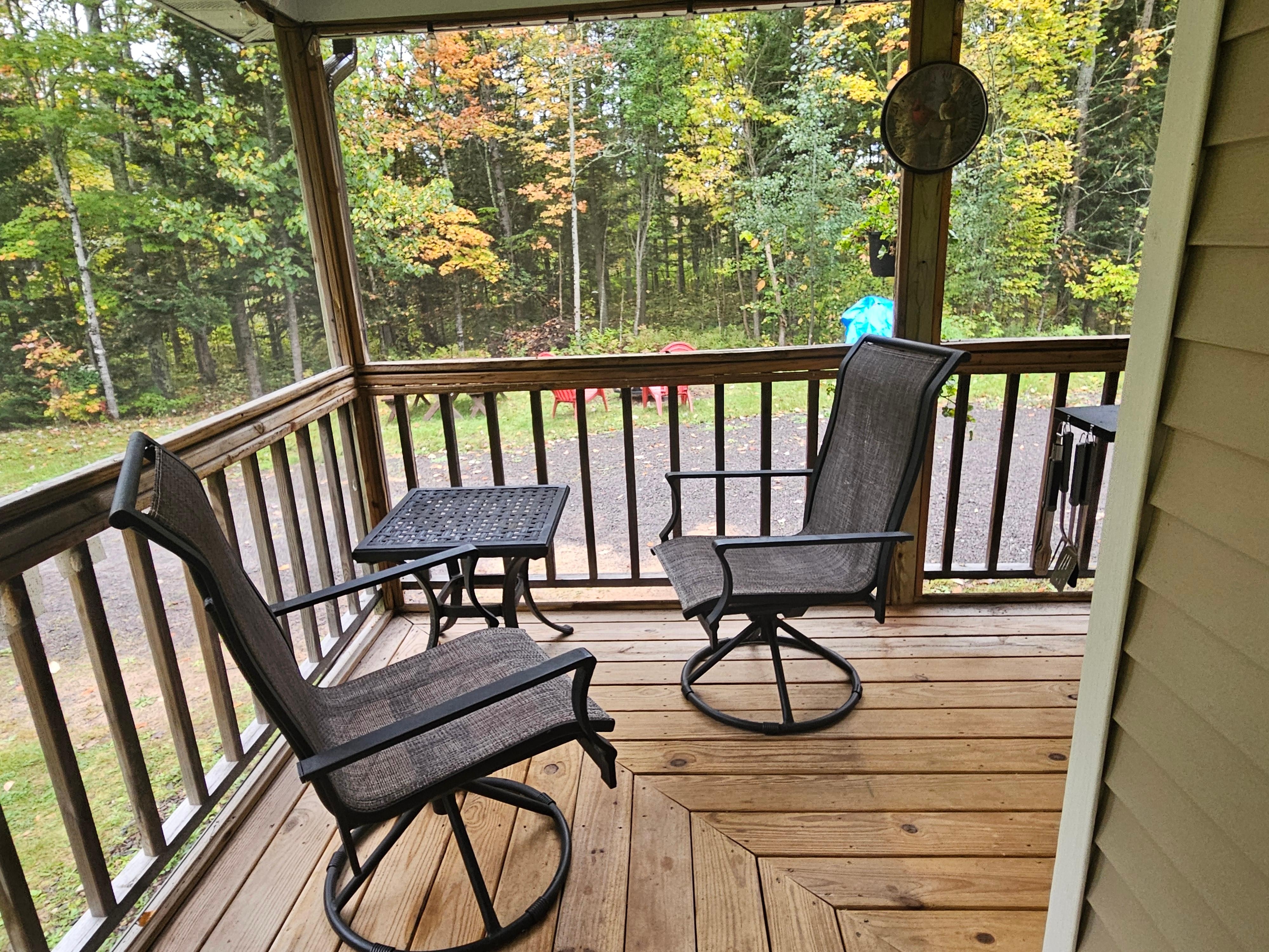 A quiet screened in porch