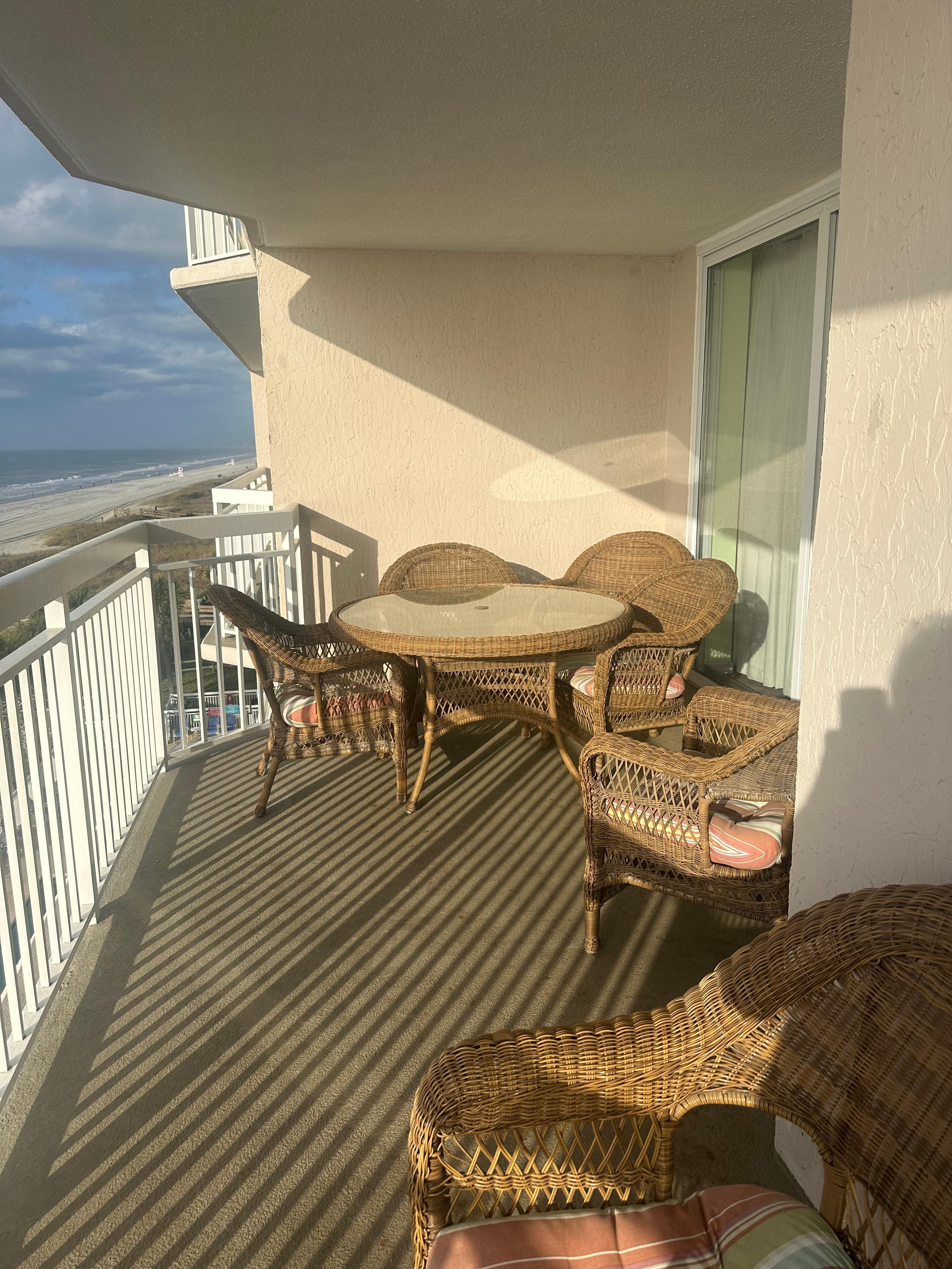 Lots of roomy comfortable space on balcony 