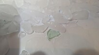 Broken glass in freezer