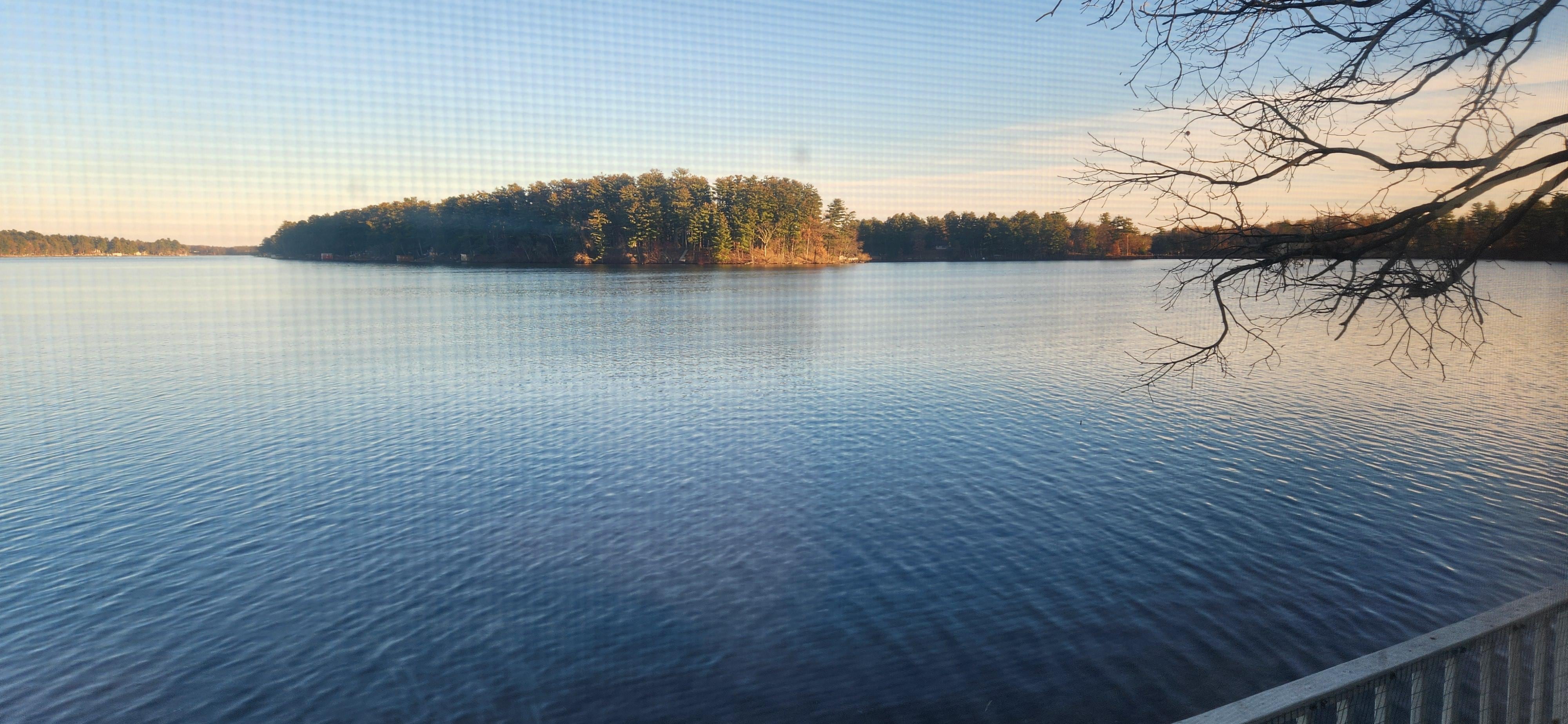 Looking straight out from the home on Lake Chetek
