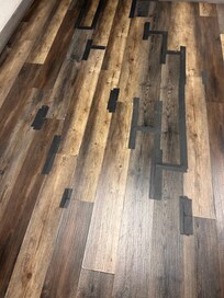 The black lines is duct tape on all the floors.