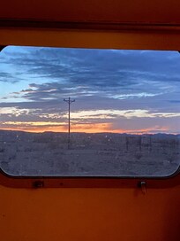 Sunset from bedroom window.