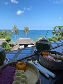 Yoga cafe just above the hotel