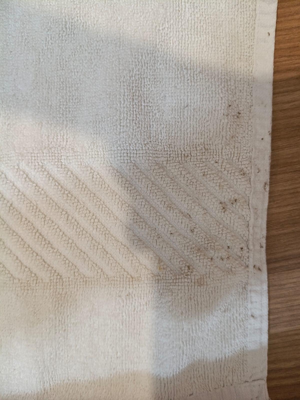 Stained towels