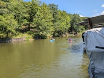 The cove is perfect for kayaking and paddle boarding.