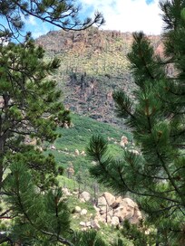 View from the parking lot in front of the property