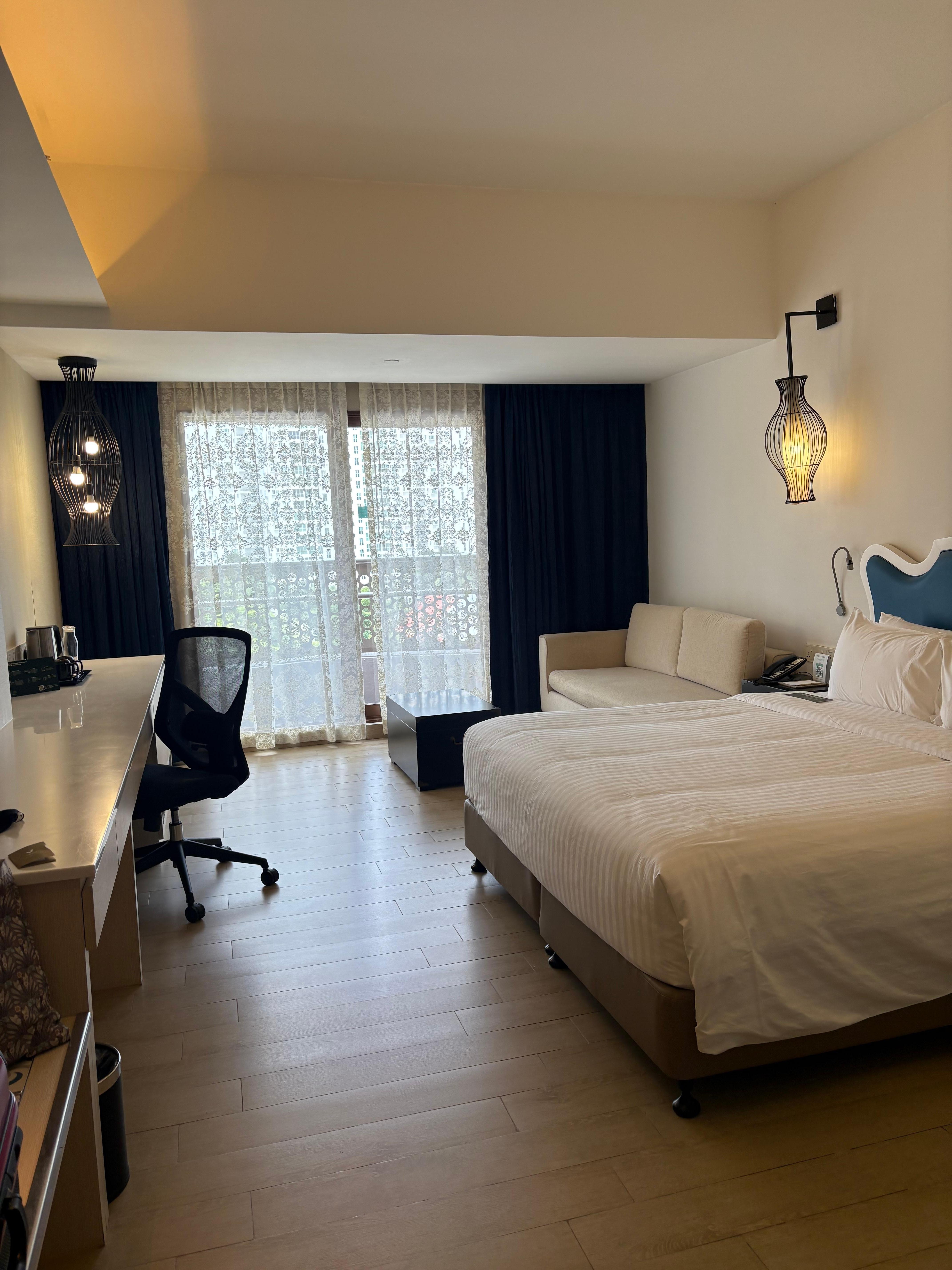 広いお部屋にアップグレードして頂きました。バルコニーがあり、快適でした。