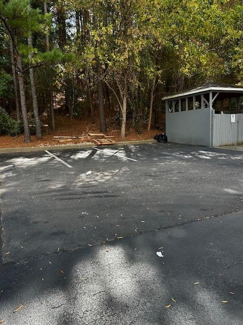 garbage in back parking lot