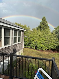 Rainbow after day at the beach.