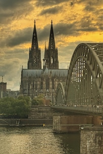 Incredible views from the hotel across the river line to the cathedral