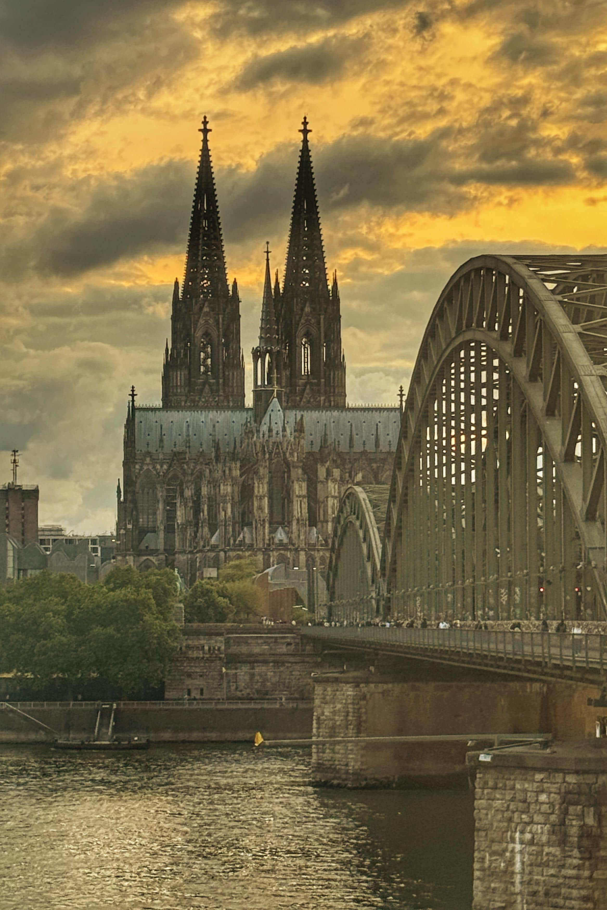 Incredible views from the hotel across the river line to the cathedral