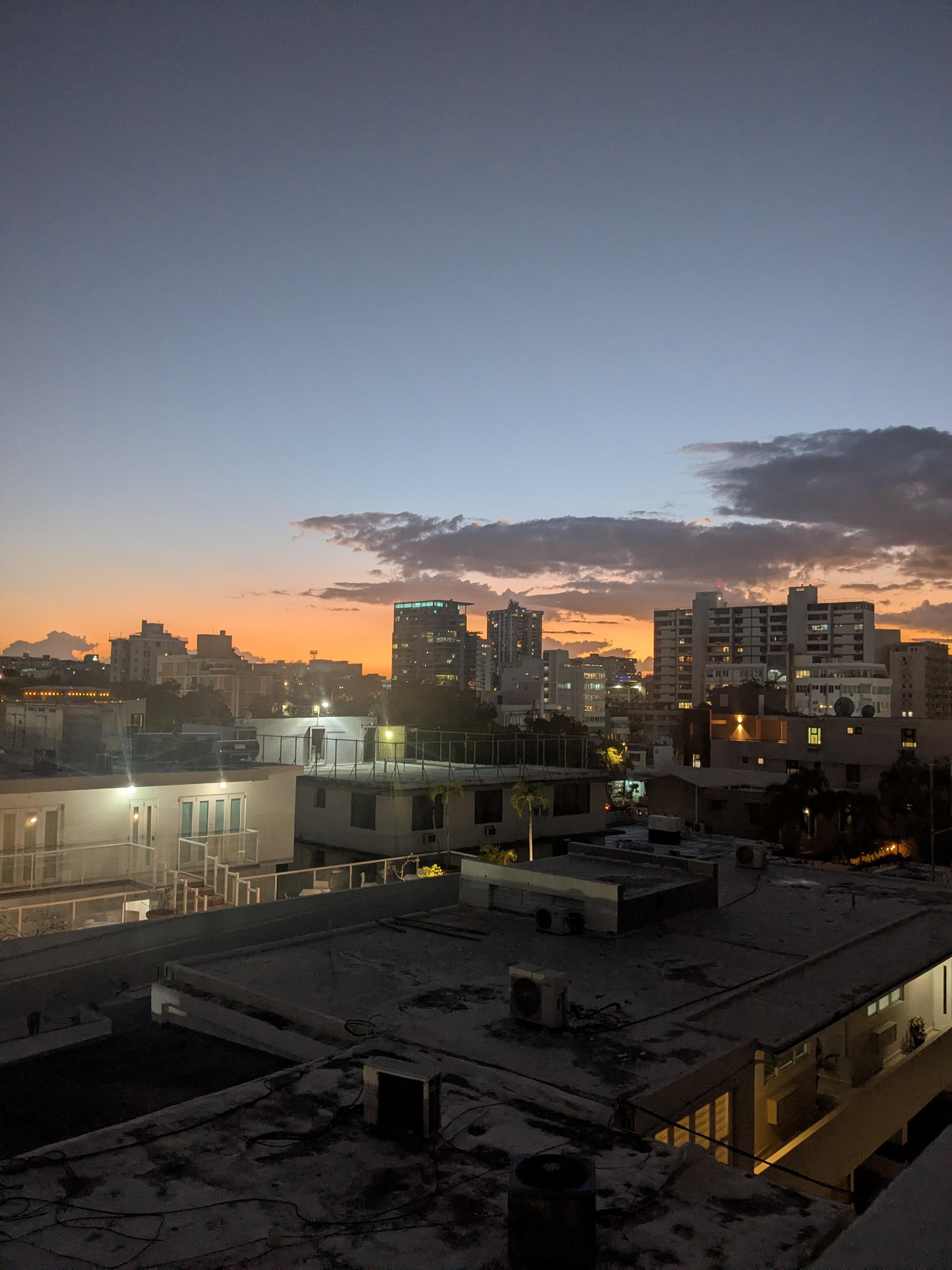 sunset from the balcony