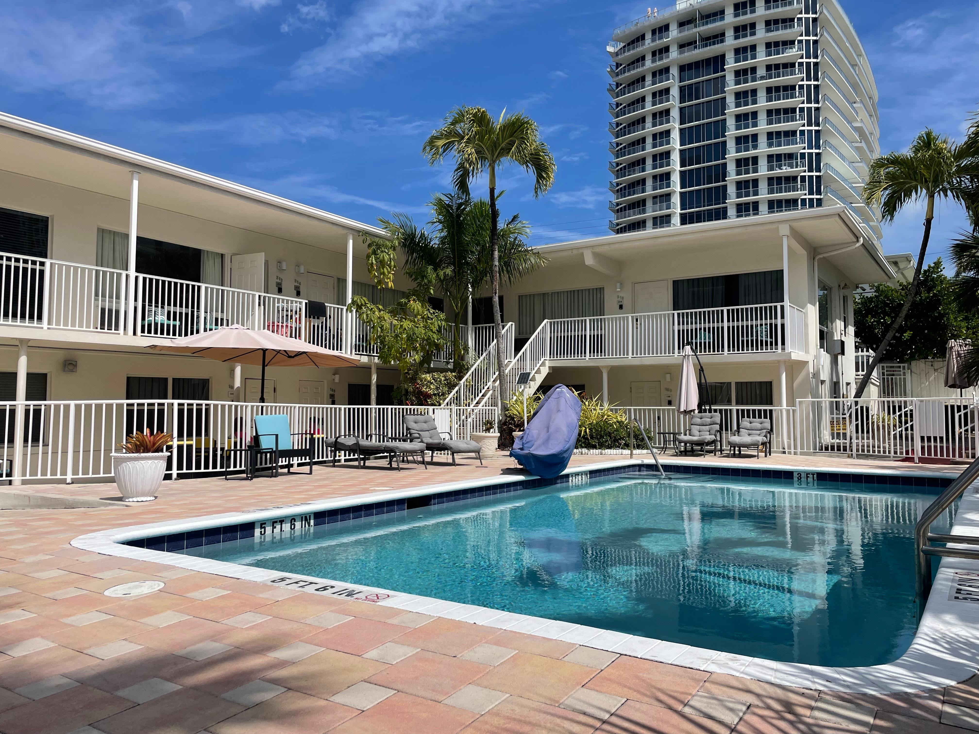Soledo complex photo from pool deck. This is half of hotel. Other half is a mirror image. 