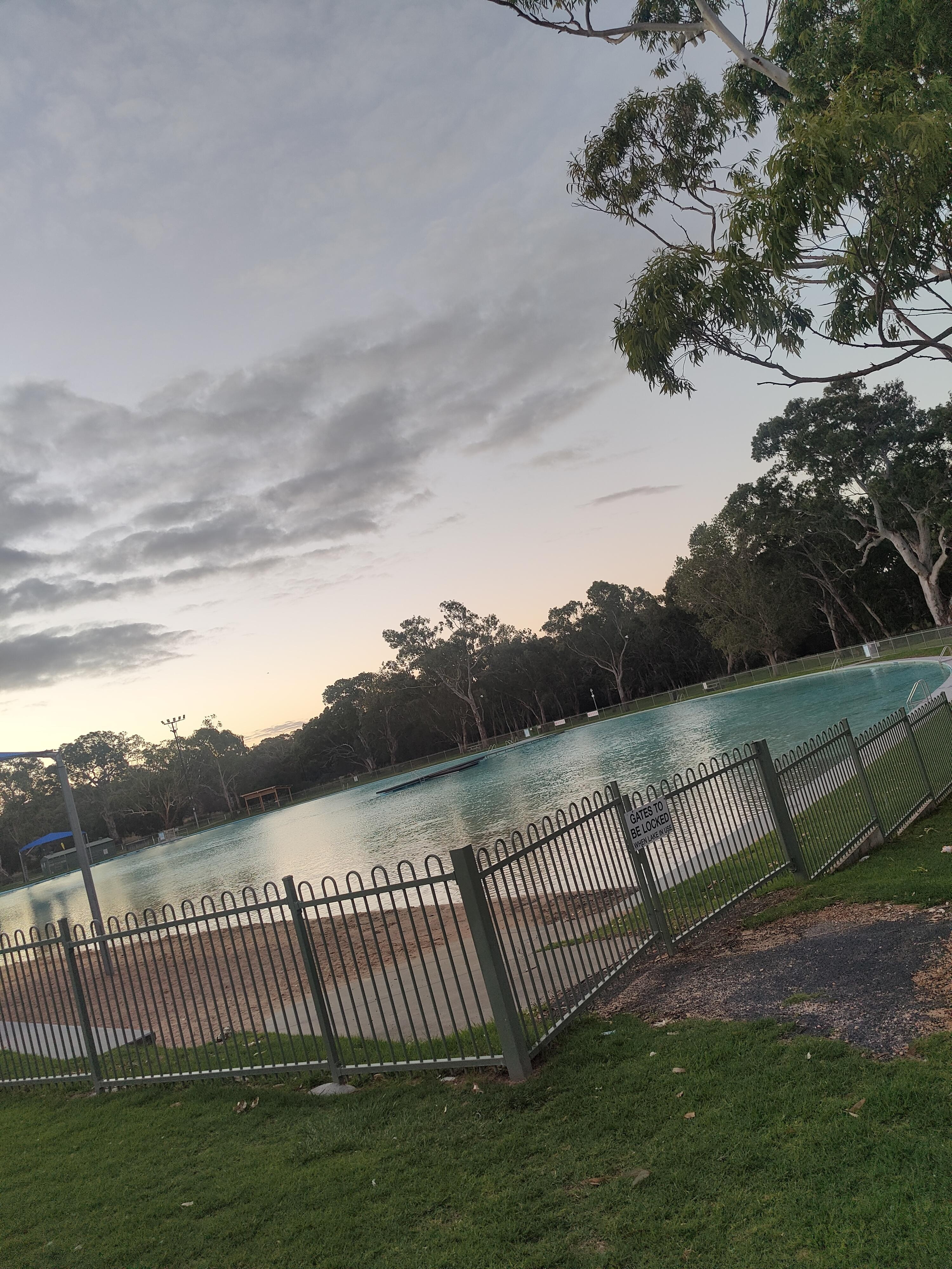 The incredible man made swimming lake 😃 Free to park residents.