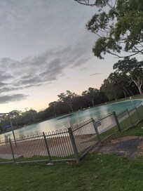 The incredible man made swimming lake 😃 Free to park residents.