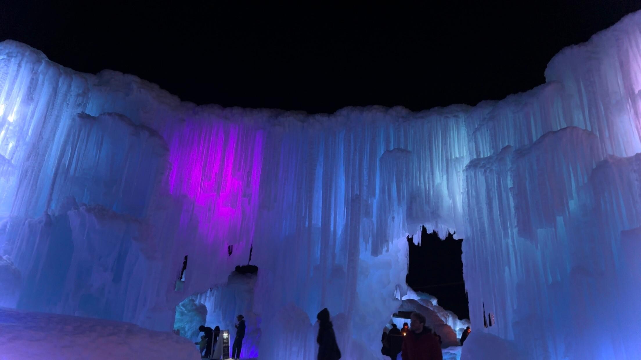 Picture inside the Ice Castles.