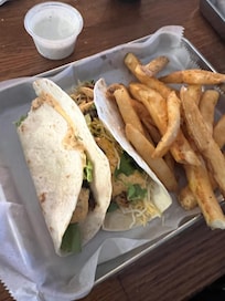 Food was delicious at the restaurant located on site.