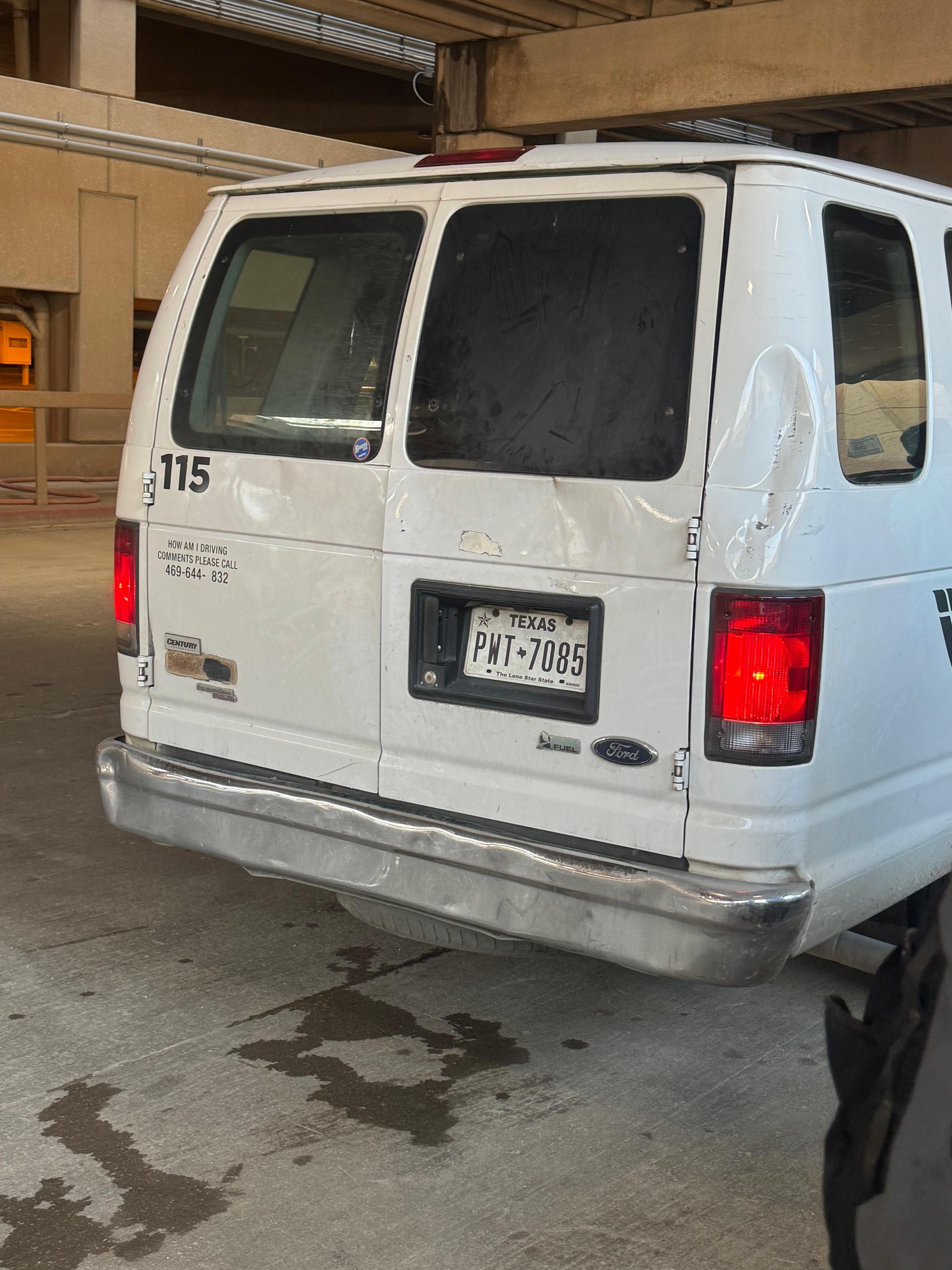 Beat up van