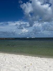 Private beach access. Beach was absolutely beautiful