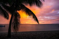 Sunset view from the hotel's beach
