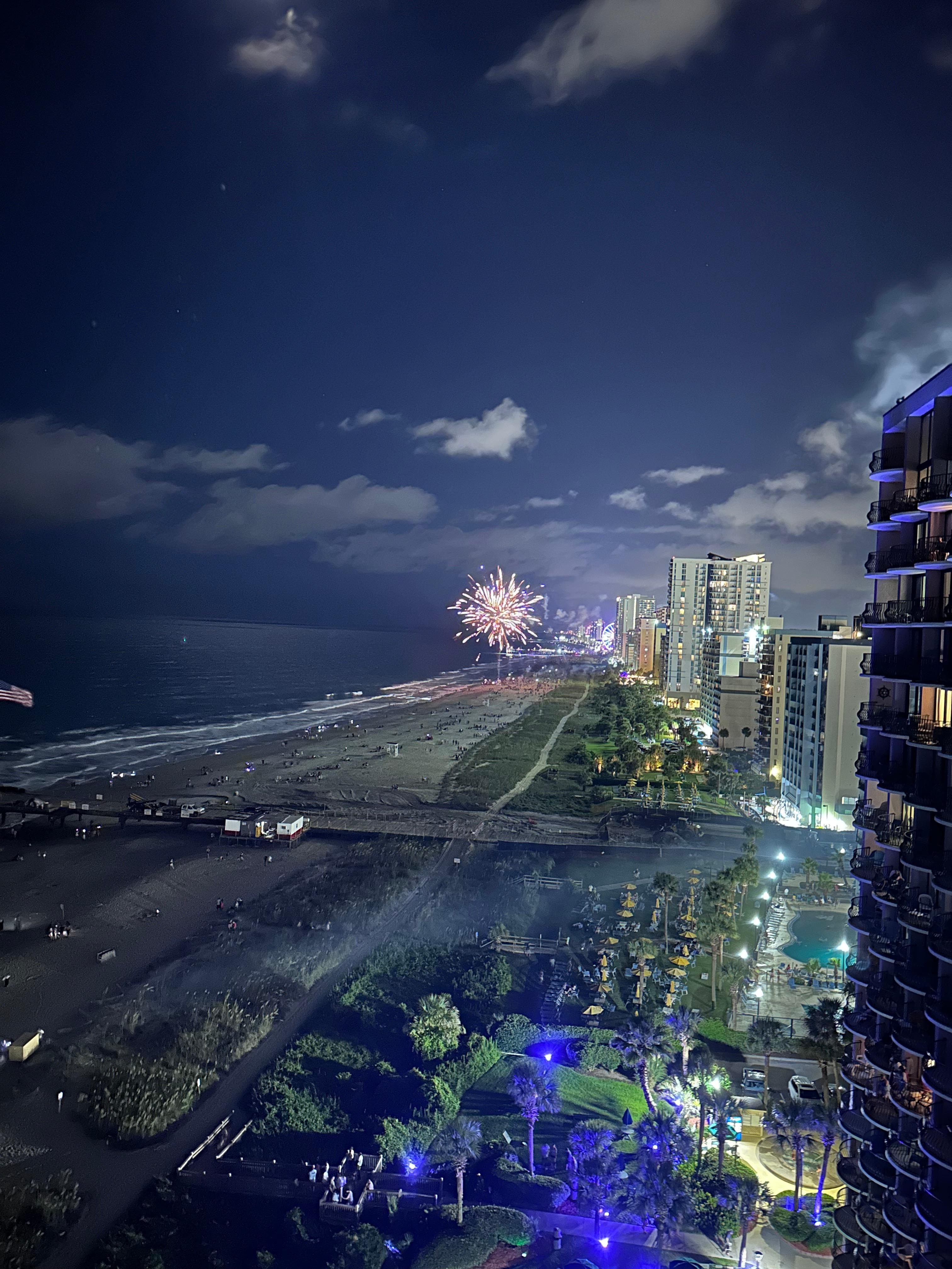 Fireworks from the balcony 