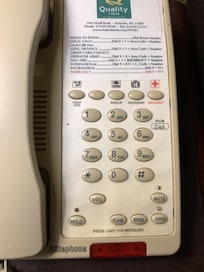 Phone had wrong room number shown on it old phone