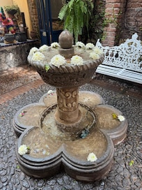 Reception area fountain.