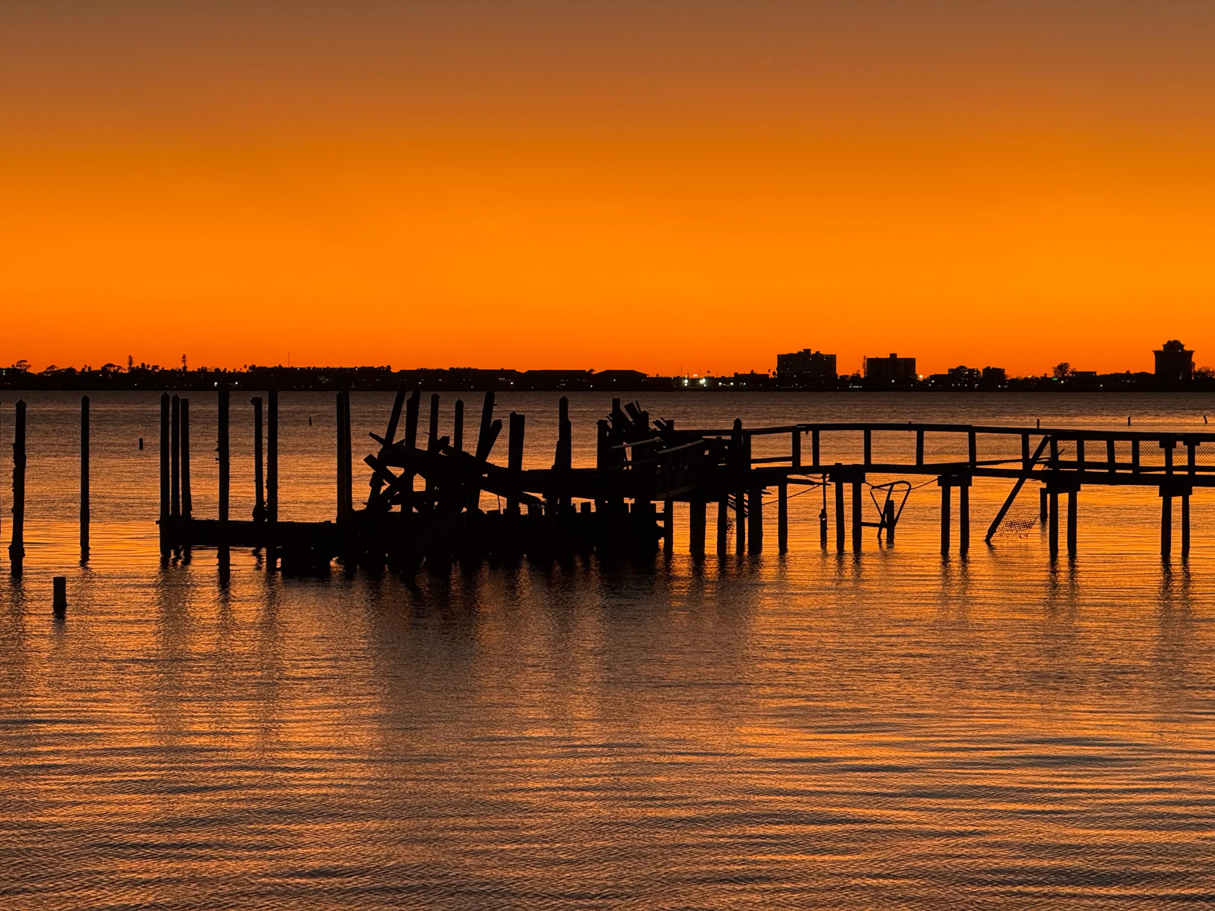 A walk on the pier for a beautiful sunset.