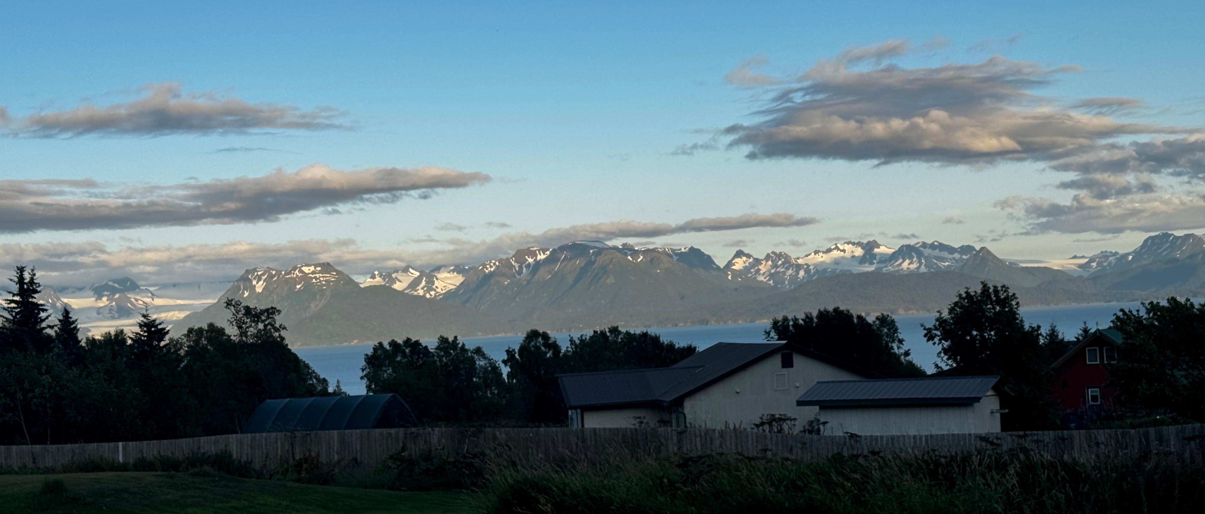 View from Glacier View cabins . Early August.