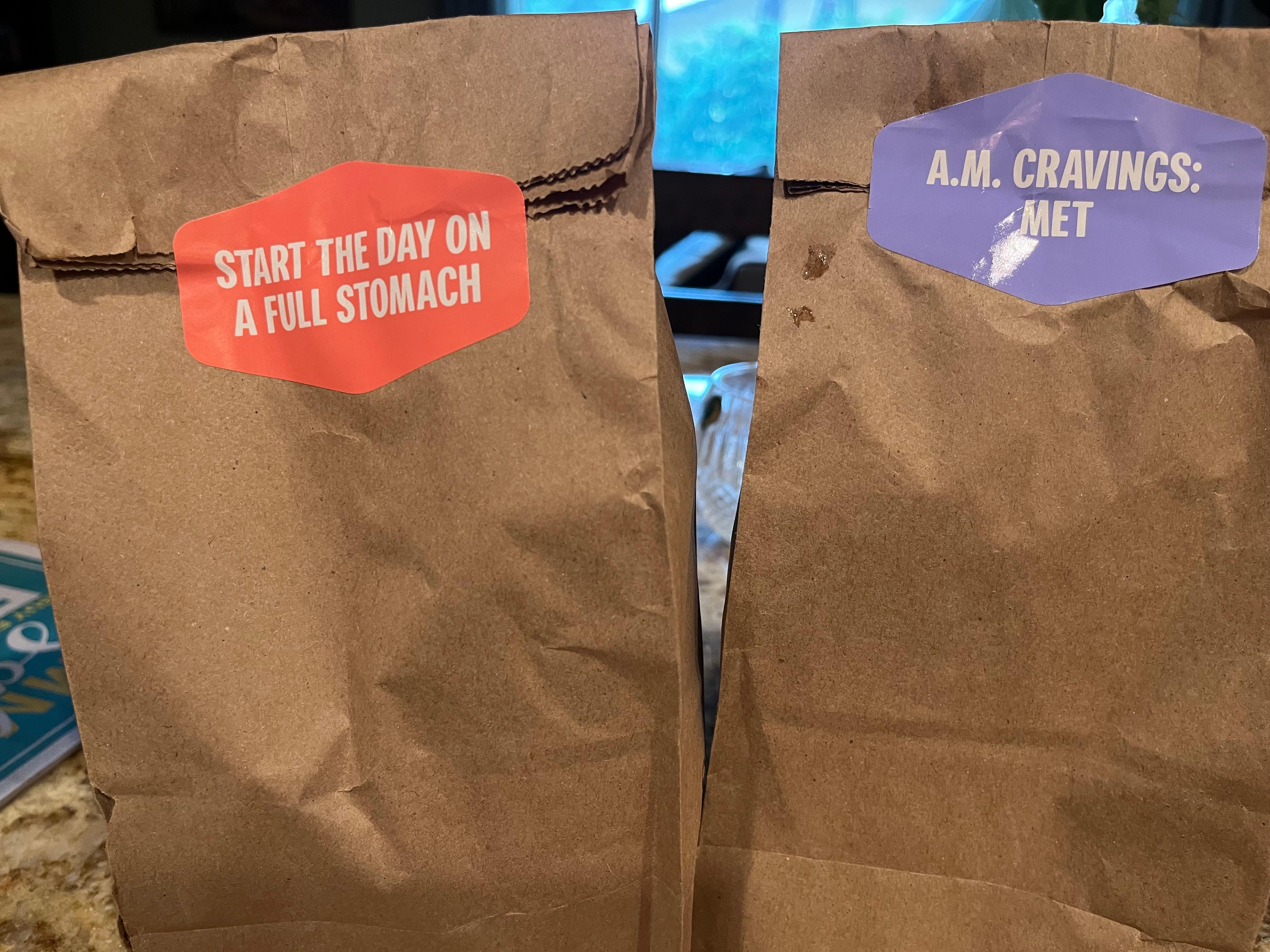 Free take along snack bag