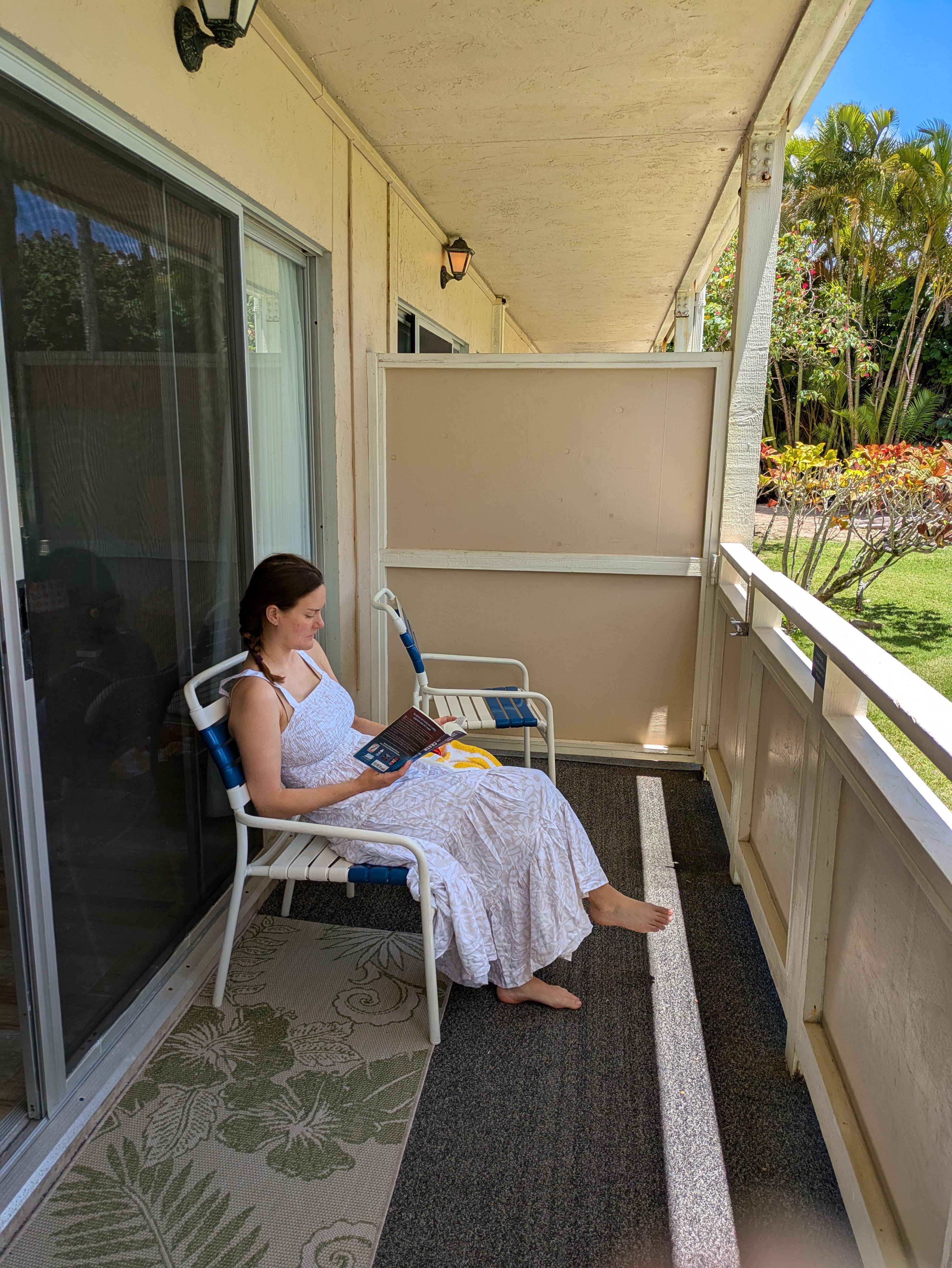 Nice place to read if not too hot. 