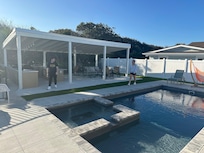 Forgot to say the outdoor kitchen with grill and blackstone was so great! Pictured within this one