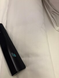 Rum on remote control. There was more than shown here. It was on my hand. Hair in the bed