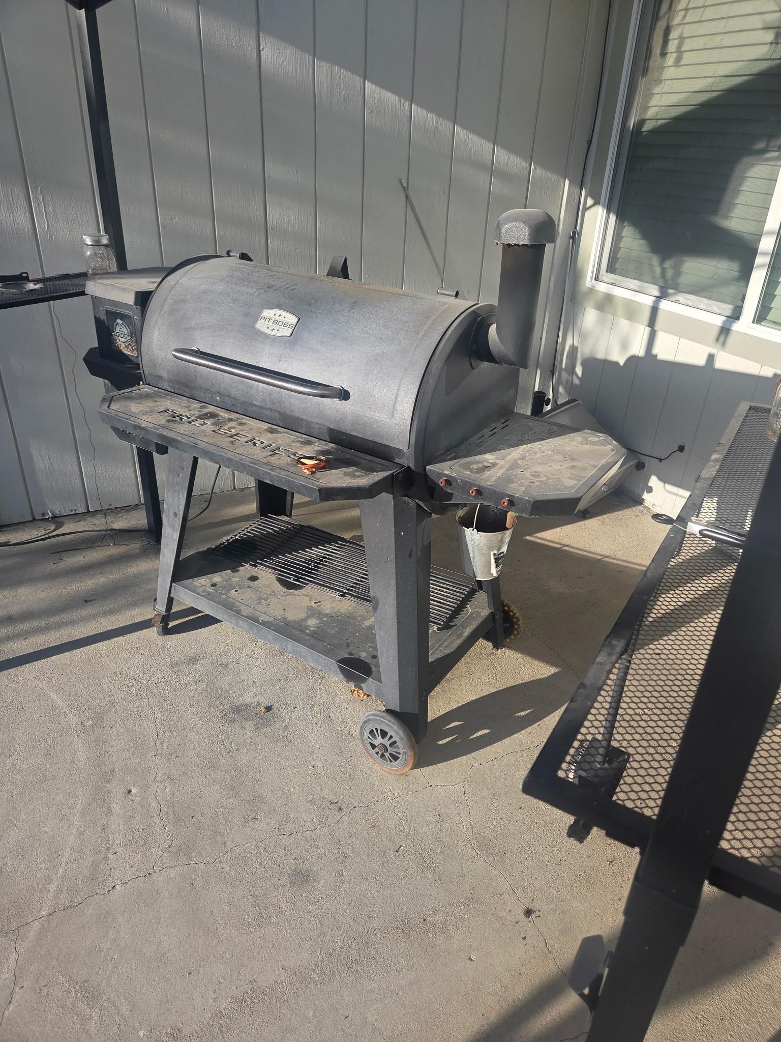 Onion sitting on the  smoker