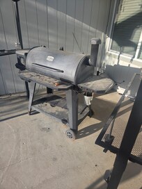 Onion sitting on the smoker