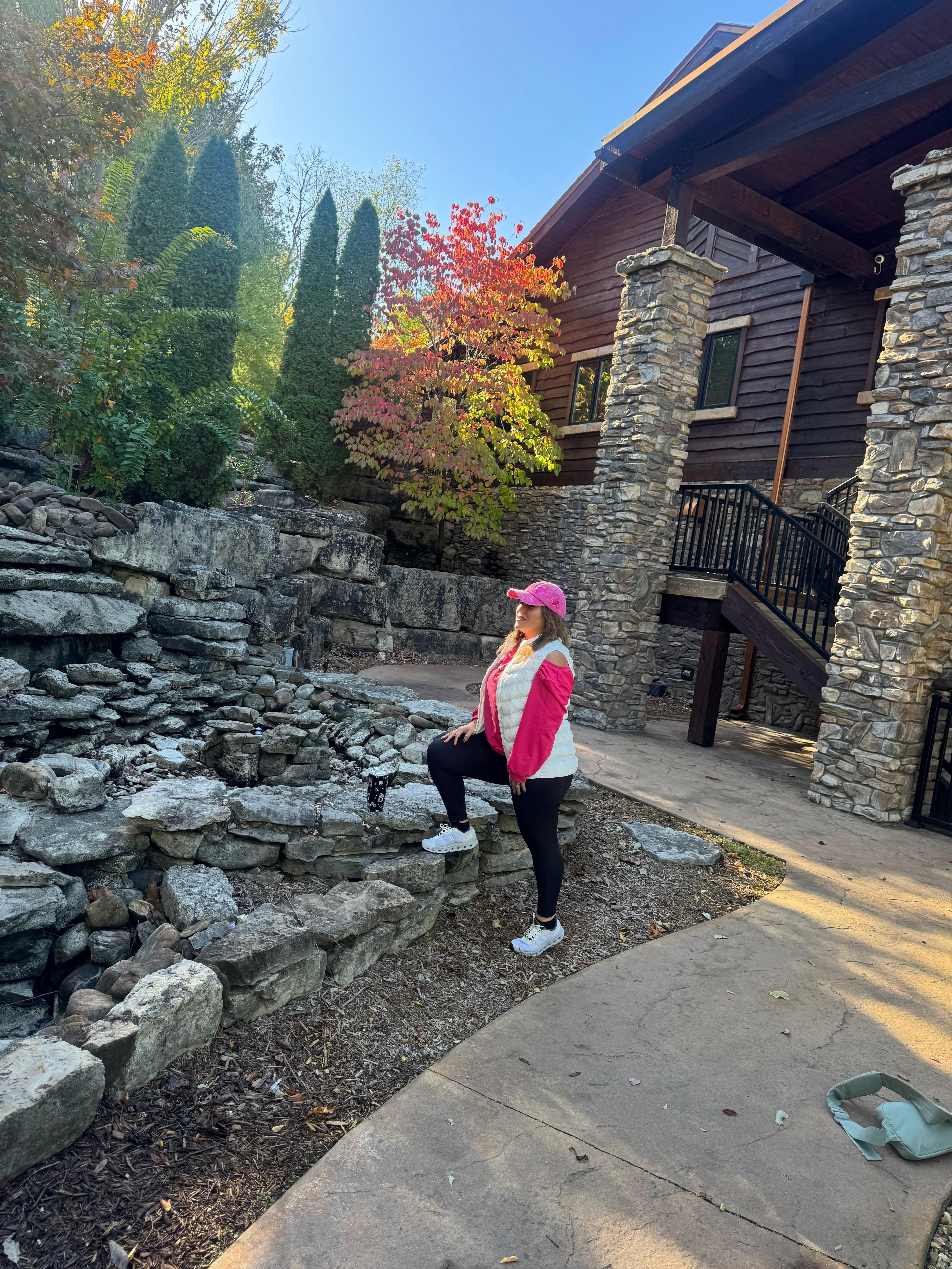 Enjoying the beautiful property!