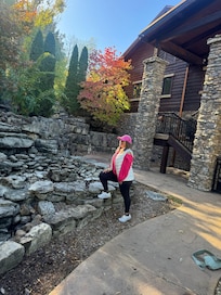 Enjoying the beautiful property!