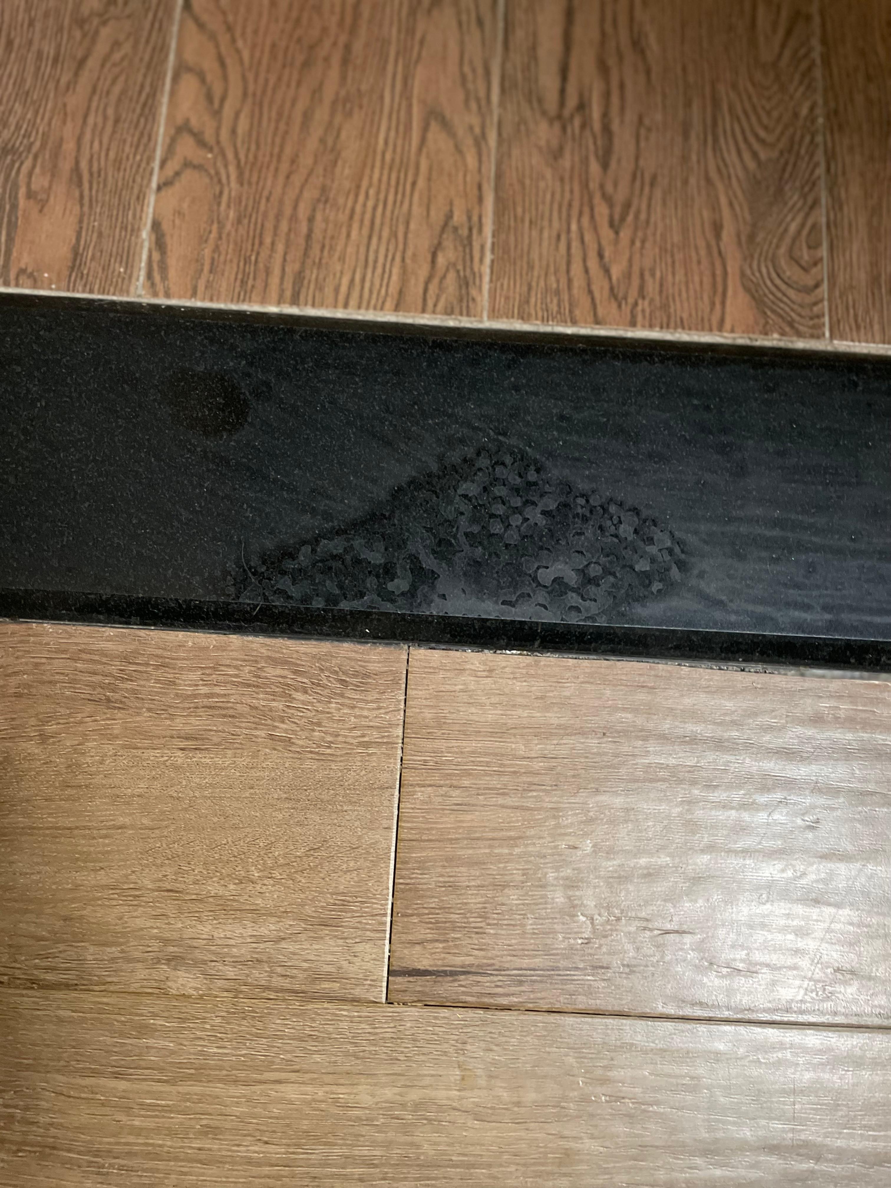 Floor between bathroom 