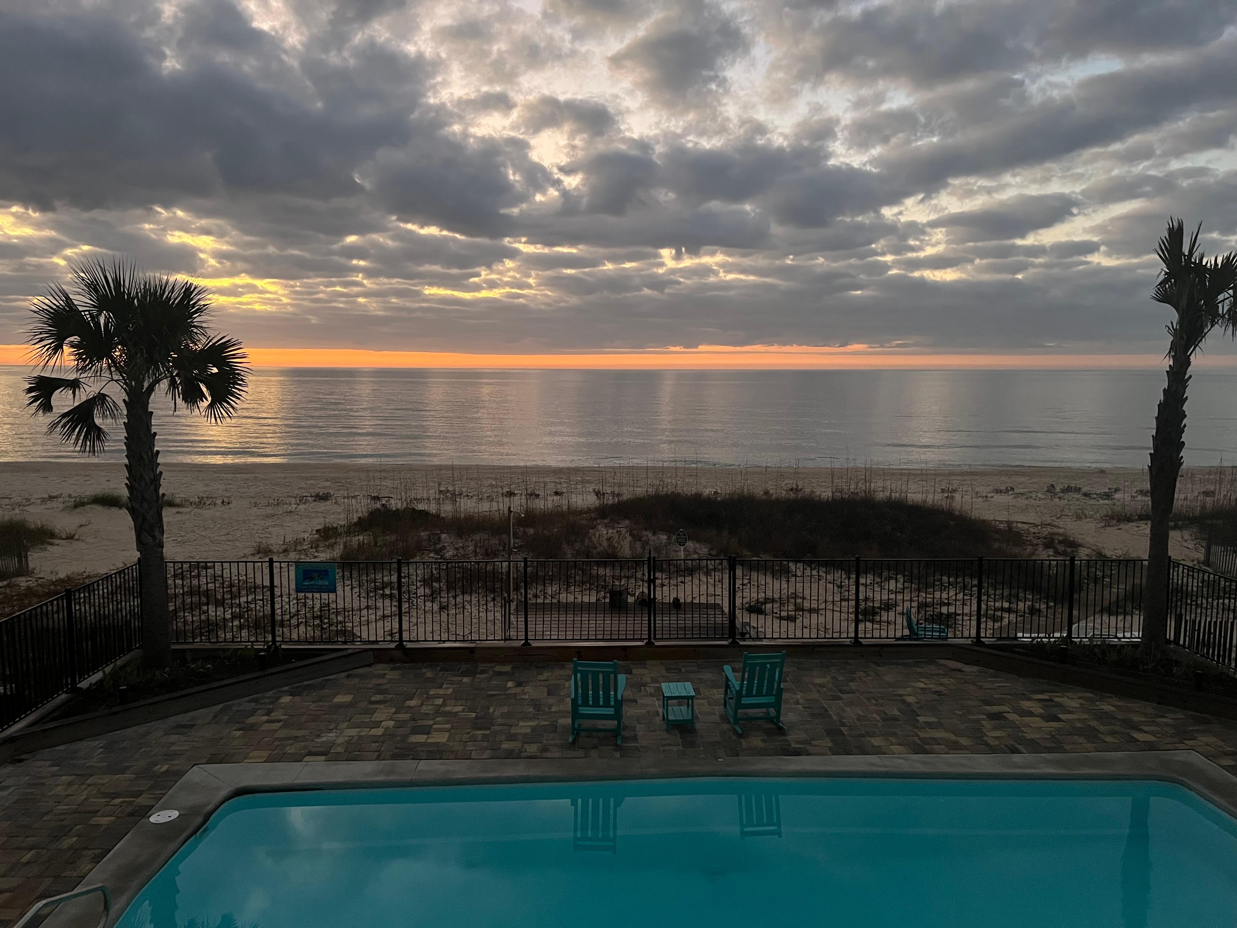 Morning coffee on the porch. 