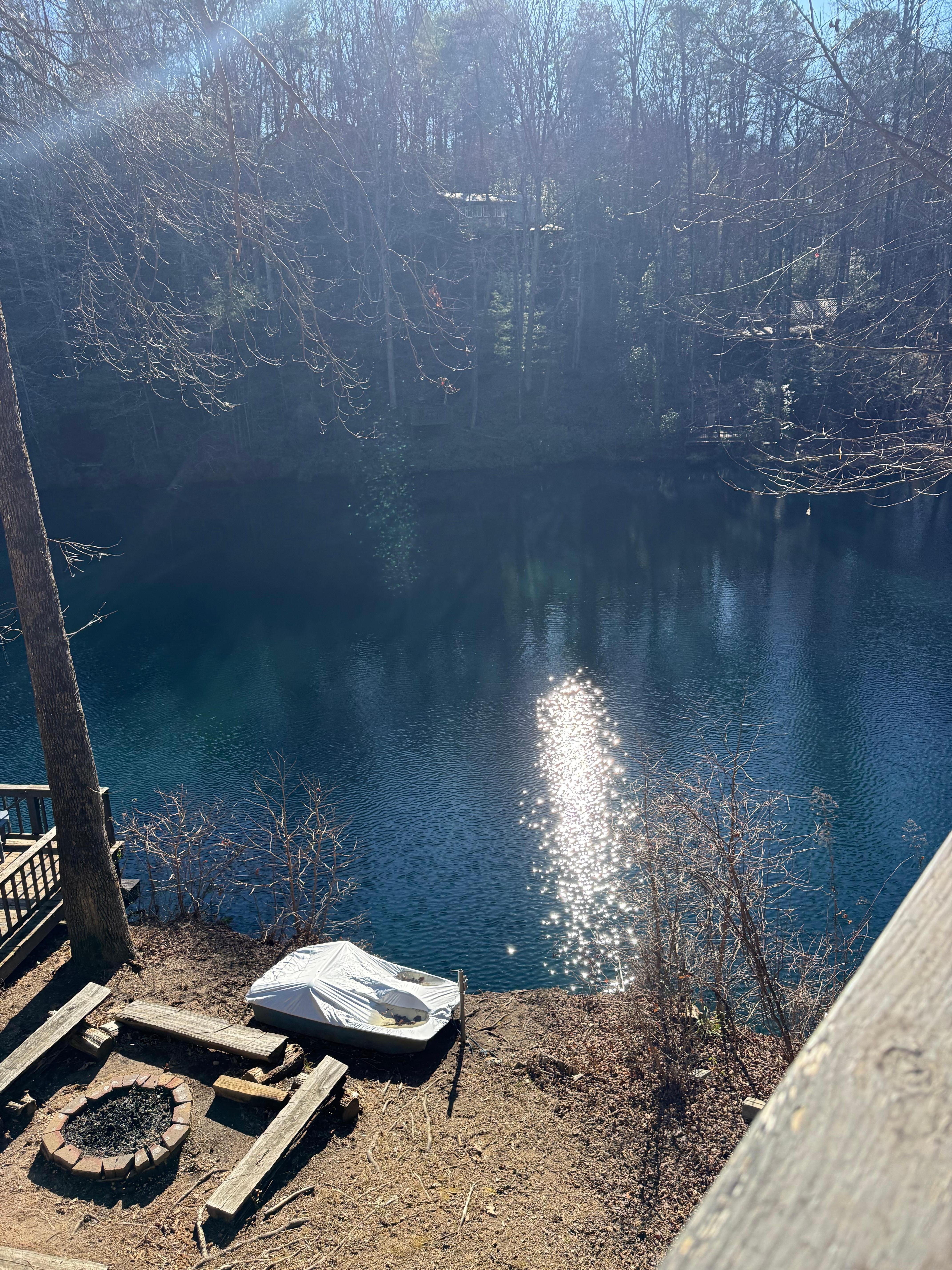 View of lake from deck