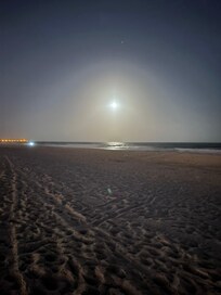 Full moon on beach