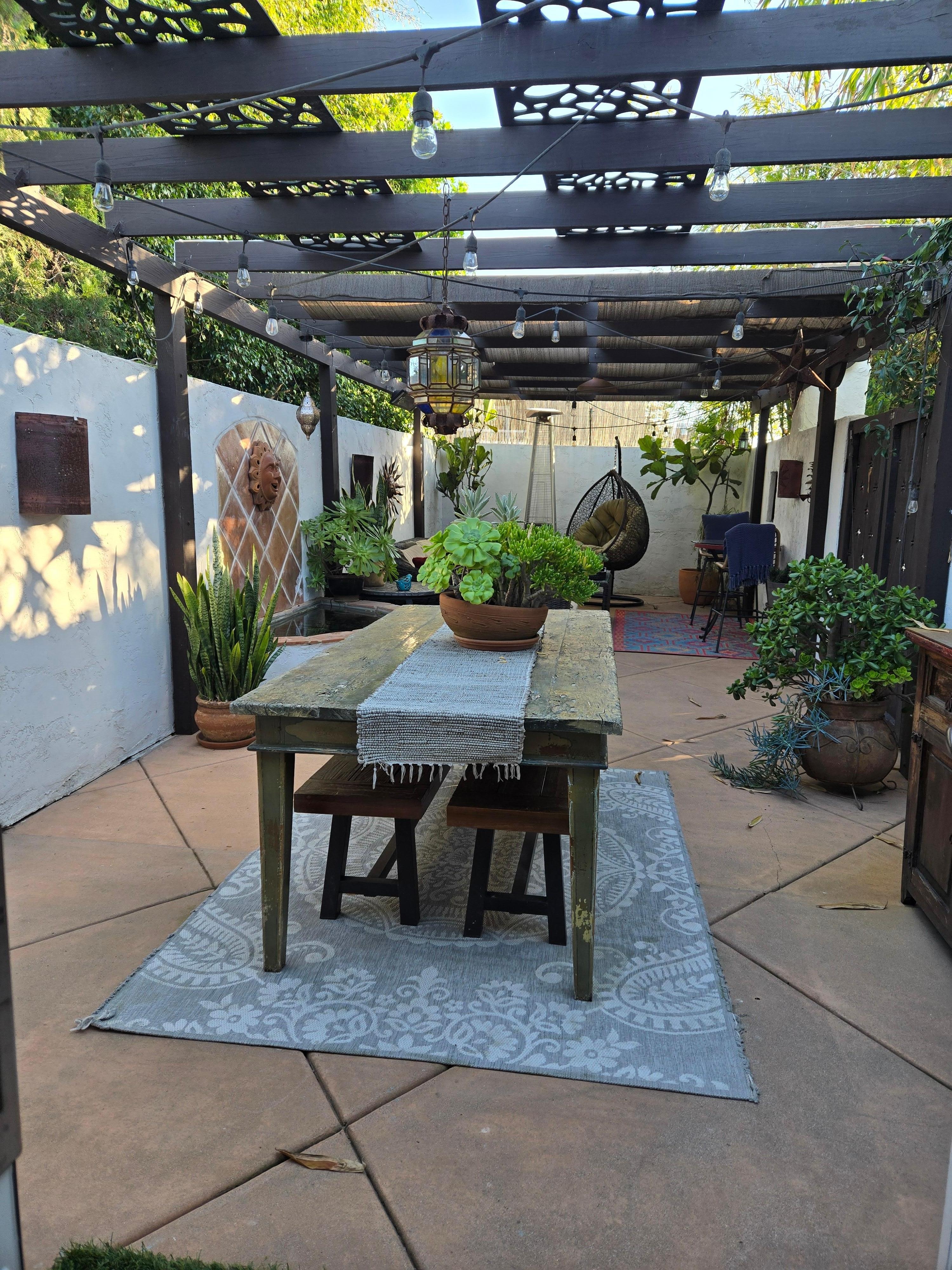 Outdoor area off the studio