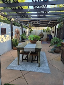 Outdoor area off the studio