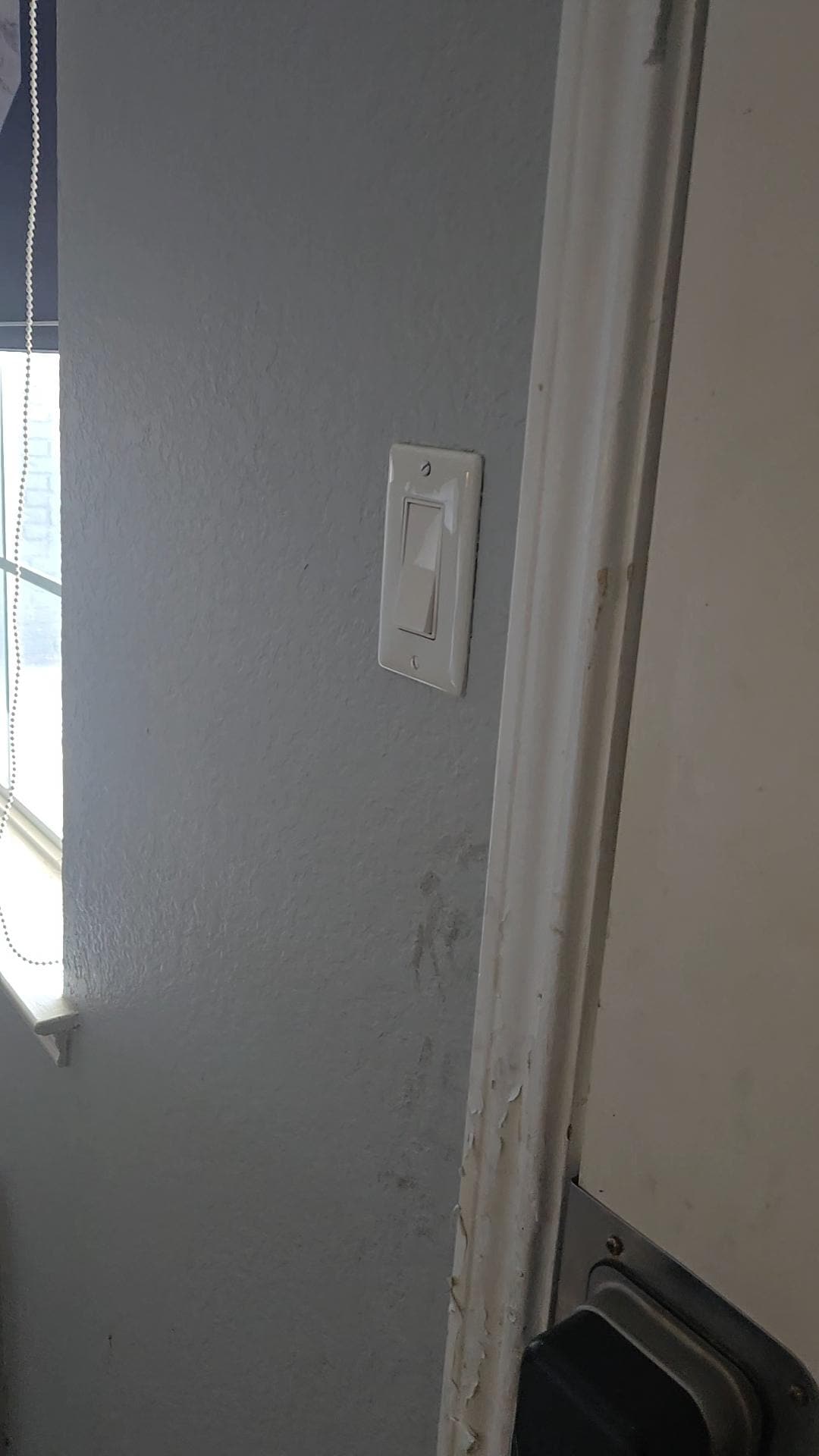 Scratched up doorway.