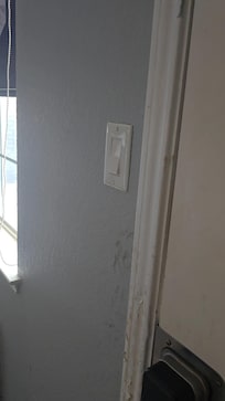 Scratched up doorway.