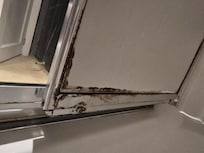 Mould and grime when in the shower. Mirror was the same